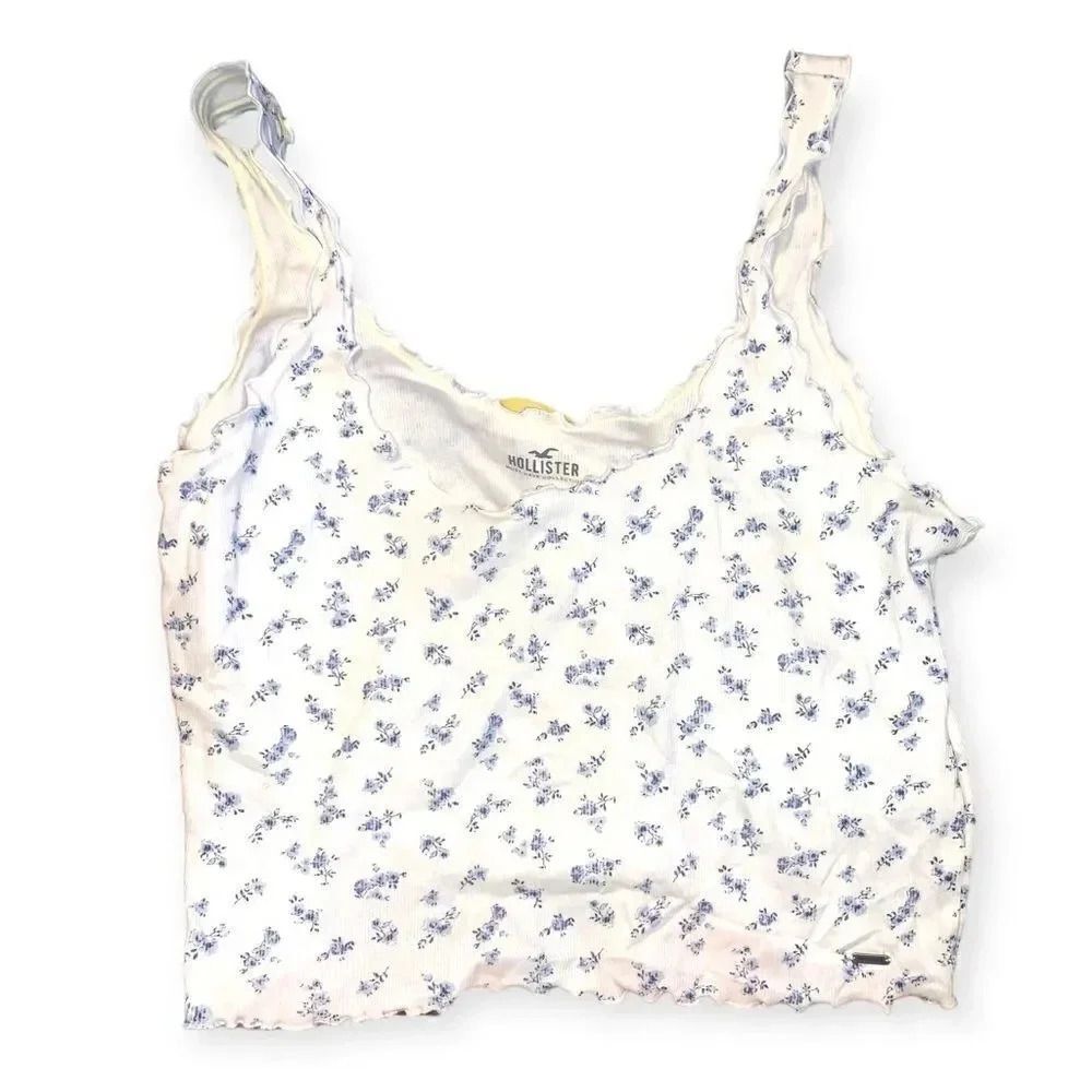 Hollister floral ditsy crop top